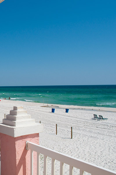 View of beach and Gulf of Mexico from Terrace
